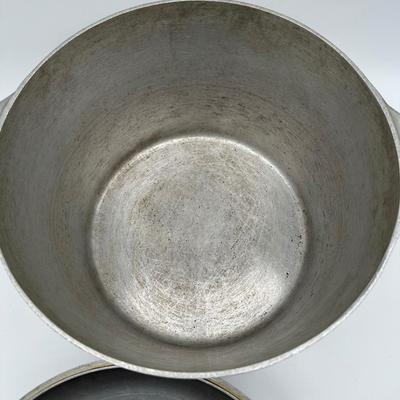 Vintage Wagner Ware Magnalite 12-Quart Aluminum Stock Pot w/ Lid