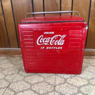 Vintage Coca-Cola Metal Cooler – “Drink Coca-Cola in Bottles”