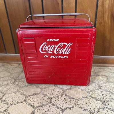 Vintage Coca-Cola Metal Cooler – “Drink Coca-Cola in Bottles”