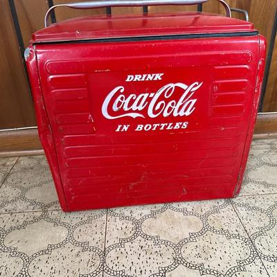 Vintage Coca-Cola Metal Cooler – “Drink Coca-Cola in Bottles”