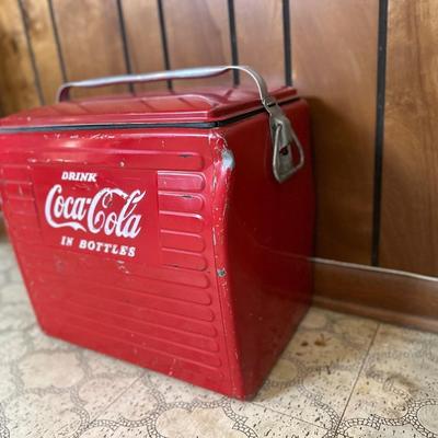 Vintage Coca-Cola Metal Cooler – “Drink Coca-Cola in Bottles”