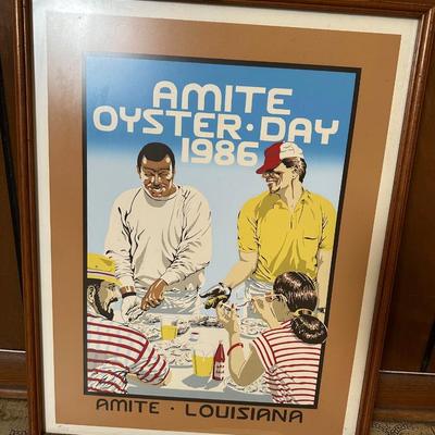 Amite Oyster Day 1986 Framed Print – Signed & Numbered (48/500)