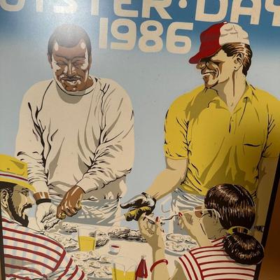 Amite Oyster Day 1986 Framed Print – Signed & Numbered (48/500)