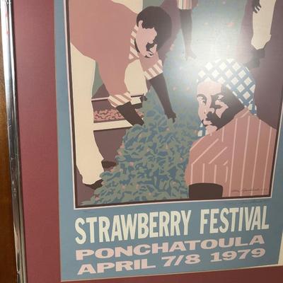 1979 Strawberry Festival Ponchatoula Framed Print – Signed & Numbered