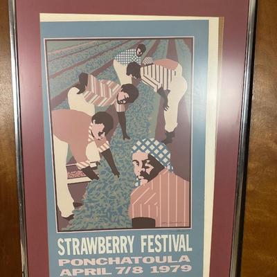 1979 Strawberry Festival Ponchatoula Framed Print – Signed & Numbered