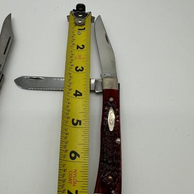 Vintage Schrade Old Timer Folding Pocket Knives – Lot of 3 – USA Made