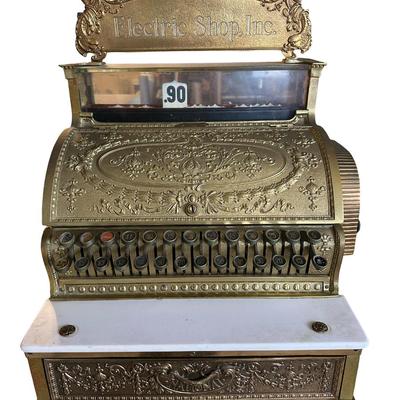 Antique National Cash Register Co. Brass NCR