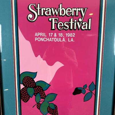 Vintage Strawberry Festival Poster – Ponchatoula, LA (1982) Signed & Numbered