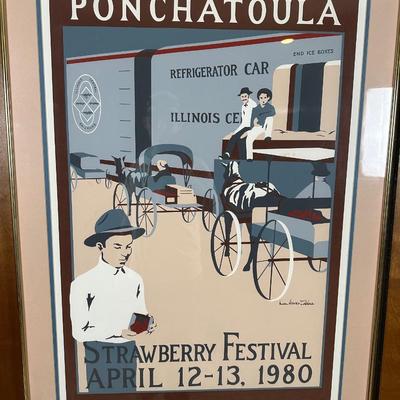 Ponchatoula Strawberry Festival 1980 Framed Art Print – Signed & Numbered