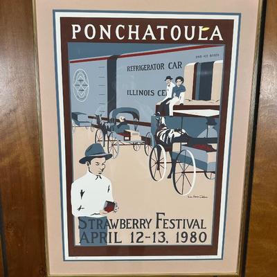 Ponchatoula Strawberry Festival 1980 Framed Art Print – Signed & Numbered