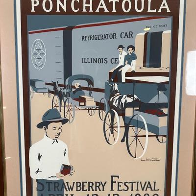 Ponchatoula Strawberry Festival 1980 Framed Art Print – Signed & Numbered