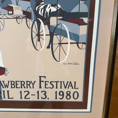 Ponchatoula Strawberry Festival 1980 Framed Art Print – Signed & Numbered