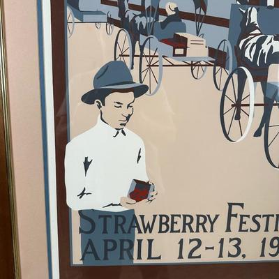 Ponchatoula Strawberry Festival 1980 Framed Art Print – Signed & Numbered