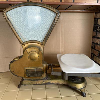 Antique Toledo Cast Iron Grocery Scale “No Springs – Honest Weight”