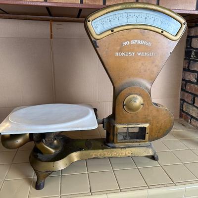 Antique Toledo Cast Iron Grocery Scale “No Springs – Honest Weight”