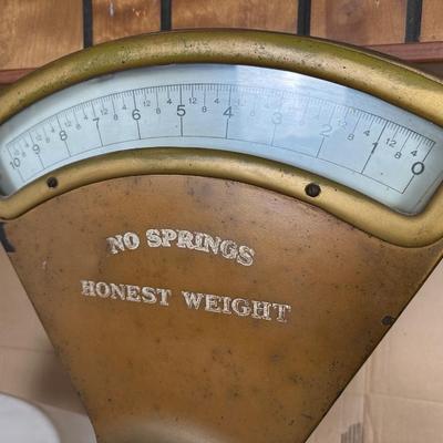Antique Toledo Cast Iron Grocery Scale “No Springs – Honest Weight”