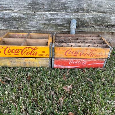 Lot of 4 Vintage Coca-Cola Wooden Soda Crates