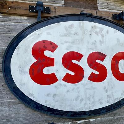Vintage Esso Sign w/ Brackets