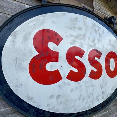 Vintage Esso Sign w/ Brackets