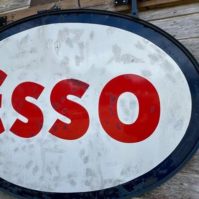 Vintage Esso Sign w/ Brackets