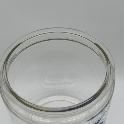 Vintage Tom’s Peanut Butter Sandwiches Glass Display Jar w/ Red Lid