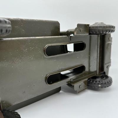 Vintage Marx Pressed Steel Army Cargo Truck – WWII Style – U.S. Army