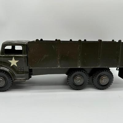 Vintage Marx Pressed Steel Army Cargo Truck – WWII Style – U.S. Army