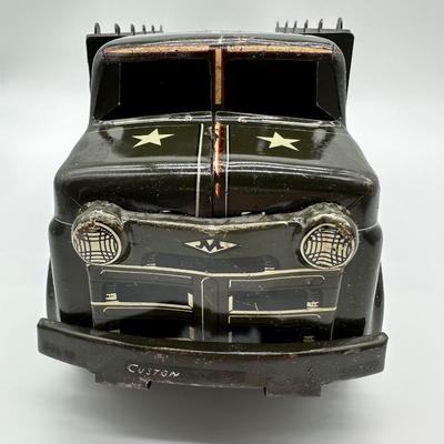 Vintage Marx Pressed Steel Army Cargo Truck – WWII Style – U.S. Army