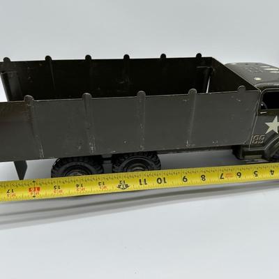 Vintage Marx Pressed Steel Army Cargo Truck – WWII Style – U.S. Army