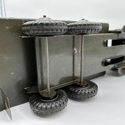 Vintage Marx Pressed Steel Army Cargo Truck – WWII Style – U.S. Army