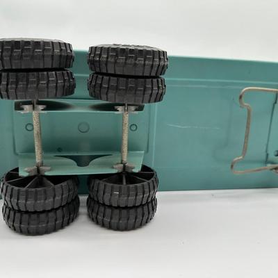 Vintage Sears Pressed Steel Semi Truck w/ Box Trailer – International Cab