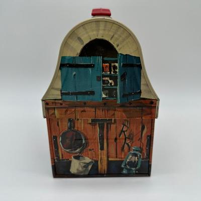 Vintage Roy Rogers & Dale Evans “Chow Wagon” Metal Lunchbox w/ Thermos