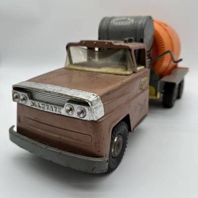 Vintage Allstate Cement Mixer Truck – Pressed Steel Toy – Sears