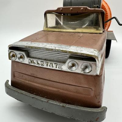 Vintage Allstate Cement Mixer Truck – Pressed Steel Toy – Sears