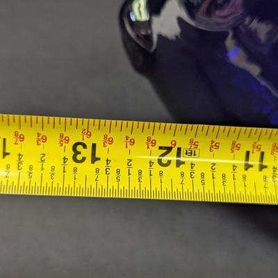 Blue Glass Fish Bowl Vase Centerpiece