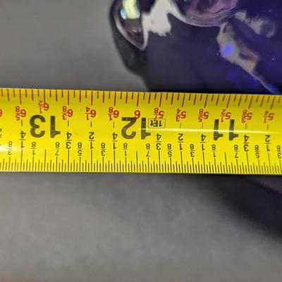 Blue Glass Fish Bowl Vase Centerpiece