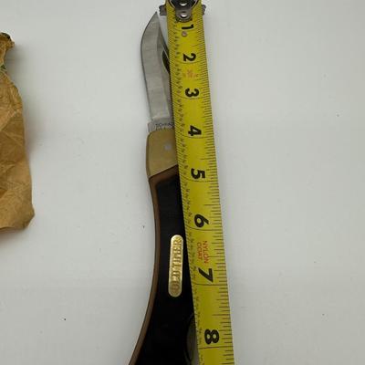 Schrade Old Timer 60T USA Folding Lockback Knife w/ Leather Sheath & Paperwork