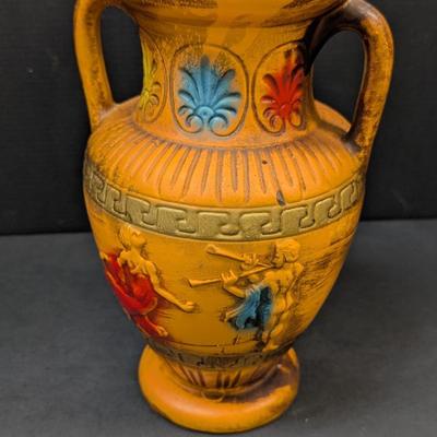 Vintage Norleans Egyptian Two Handled Vase Made In Japan