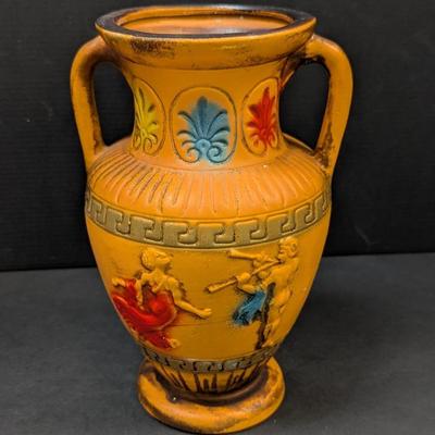 Vintage Norleans Egyptian Two Handled Vase Made In Japan