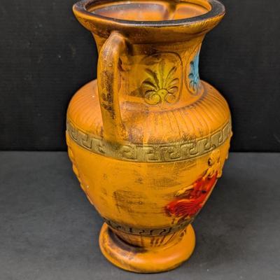 Vintage Norleans Egyptian Two Handled Vase Made In Japan
