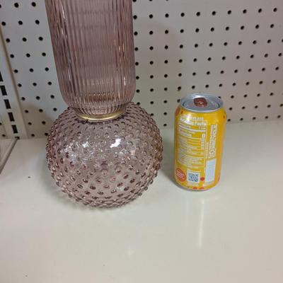 Pink Dual Shaped Ombre Glass Vase