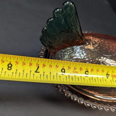 Rainbow Glass Nesting Hen