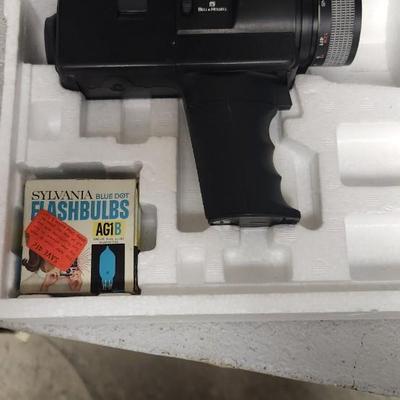 Sale Photo Thumbnail #19: Pair of vintage Bell and Howell video cameras 2123xl in box and optronic eye in a case (not original)