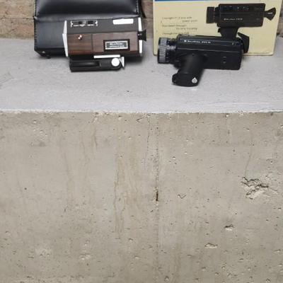 Sale Photo Thumbnail #14: Pair of vintage Bell and Howell video cameras 2123xl in box and optronic eye in a case (not original)