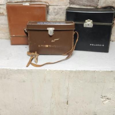 Sale Photo Thumbnail #42: Trio of old Polaroids with their cases and extras 95, 103 and J66