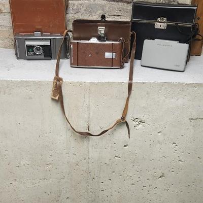 Sale Photo Thumbnail #41: Trio of old Polaroids with their cases and extras 95, 103 and J66