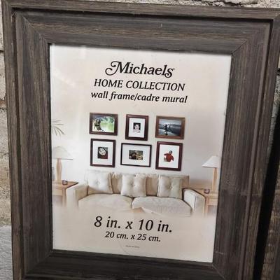 Sale Photo Thumbnail #78: Lot of 6 frames with glass. Three are brand new rustic wood