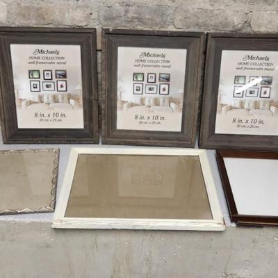Sale Photo Thumbnail #71: Lot of 6 frames with glass. Three are brand new rustic wood