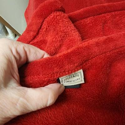 Sale Photo Thumbnail #96: Great old advertisement, fluffy blanket and a super 1980s vintage shirt