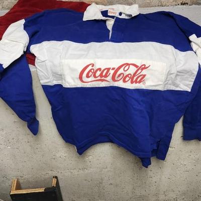 Sale Photo Thumbnail #93: Great old advertisement, fluffy blanket and a super 1980s vintage shirt